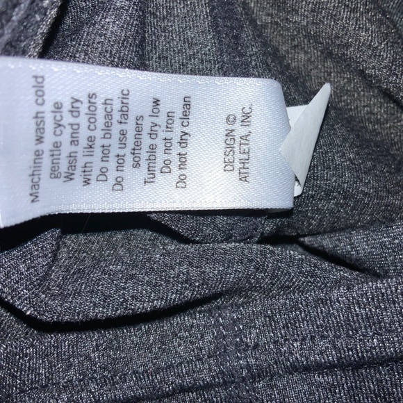 Athleta In Fusion Flap Pocket yoga Pants Sz S Gray Stretch gym workout 964515 - Picture 9 of 9